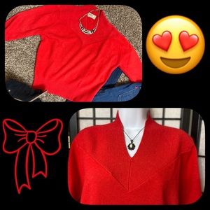 Beautiful VINTAGE❤️ ❤️ Red Sweater ❤️❤️